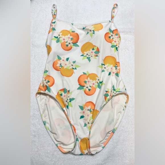 kate spade Other - Kate Spade Floral Print One Piece Swimsuit - Orange and Green